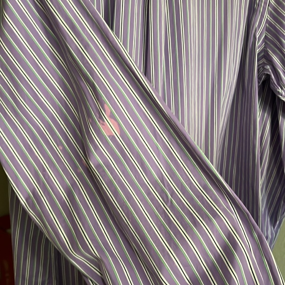 Ralph Lauren Lavender Green And White Shirt - Picture 5 of 6